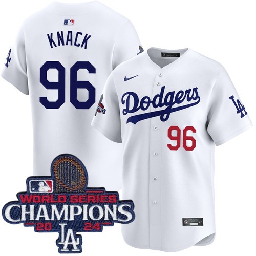 Men's Landon Knack Los Angeles Dodgers Nike Home White Limited World Series Champions Jersey