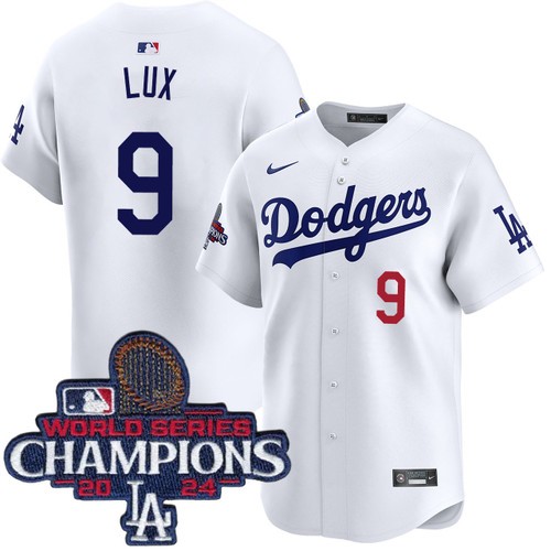 Men's Gavin Lux Los Angeles Dodgers Nike Home White Limited World Series Champions Jersey