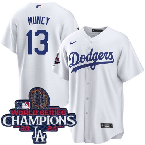 Men's Max Muncy Los Angeles Dodgers Nike Home White World Series Champions Jersey