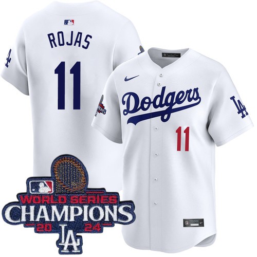 Men's Miguel Rojas Los Angeles Dodgers Nike Home White Limited World Series Champions Jersey