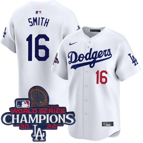 Men's Will Smith Los Angeles Dodgers Nike Home White Limited World Series Champions Jersey