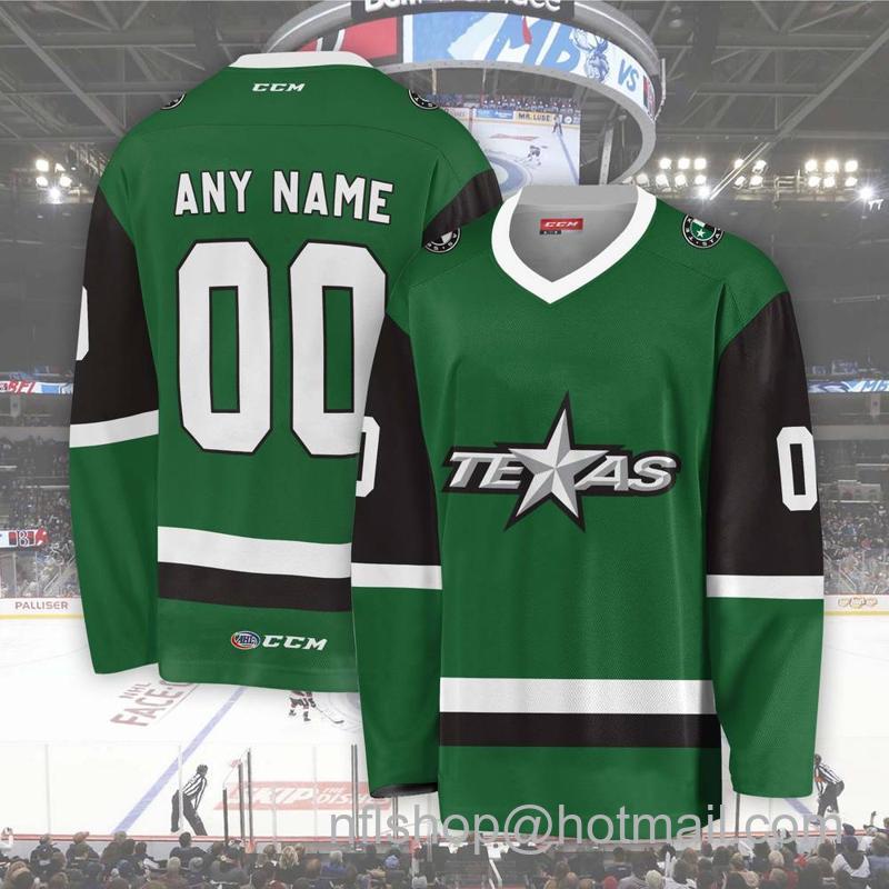 Texas Stars Custom Green CCM Hockey Stitched Jersey