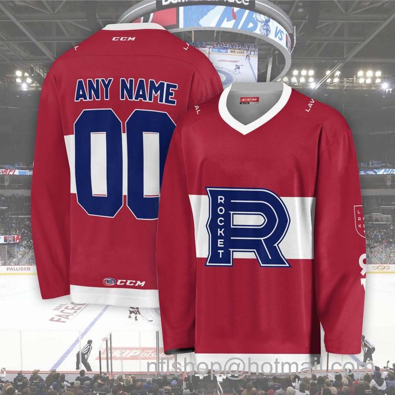 Laval Rocket Custom Red CCM Hockey Stitched Jersey