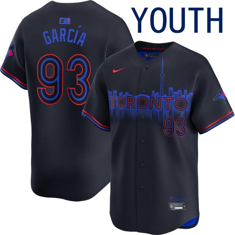 Youth Toronto Blue Jays #93 Yimi Garcia Black City Connect Nike Limited Stitched Baseball MLB Jersey