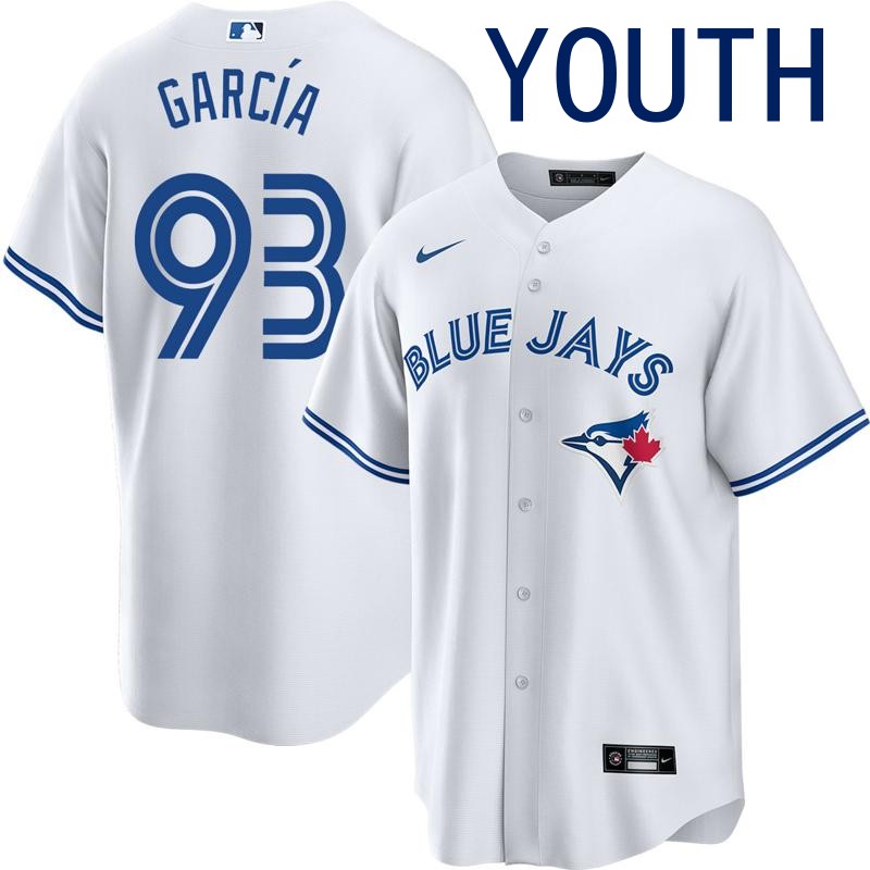 Youth Toronto Blue Jays #93 Yimi Garcia White Home Nike Stitched Baseball MLB Jersey