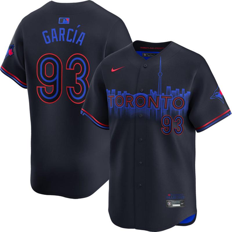 Men's Toronto Blue Jays #93 Yimi Garcia Black City Connect Nike Limited Stitched Baseball MLB Jersey