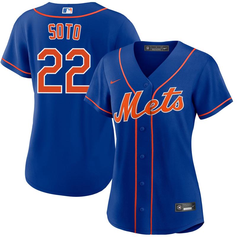 Women's New York Mets #22 Juan Soto Alternate Royal Nike Stitched Baseball MLB Jersey