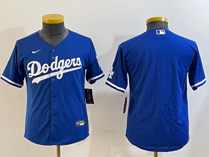 Youth Los Angeles Dodgers Blank Royal Cool Base Stitched Baseball Jersey