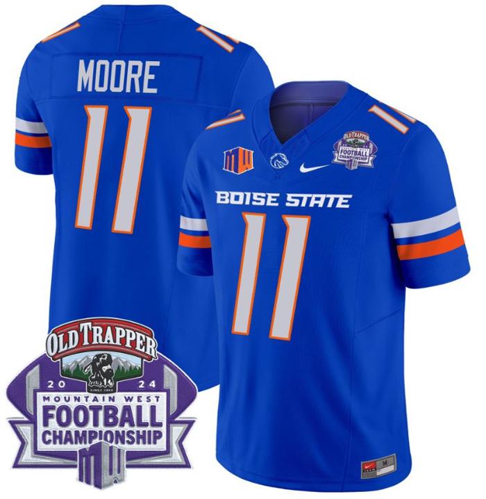 Men's Nike Kellen Moore Jersey #11 Boise State Broncos 2024 Championship Vapor Royal