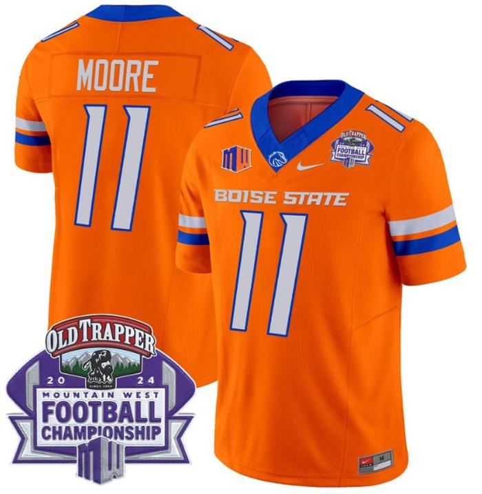 Men's Nike Kellen Moore Jersey #11 Boise State Broncos 2024 Championship Vapor Orange