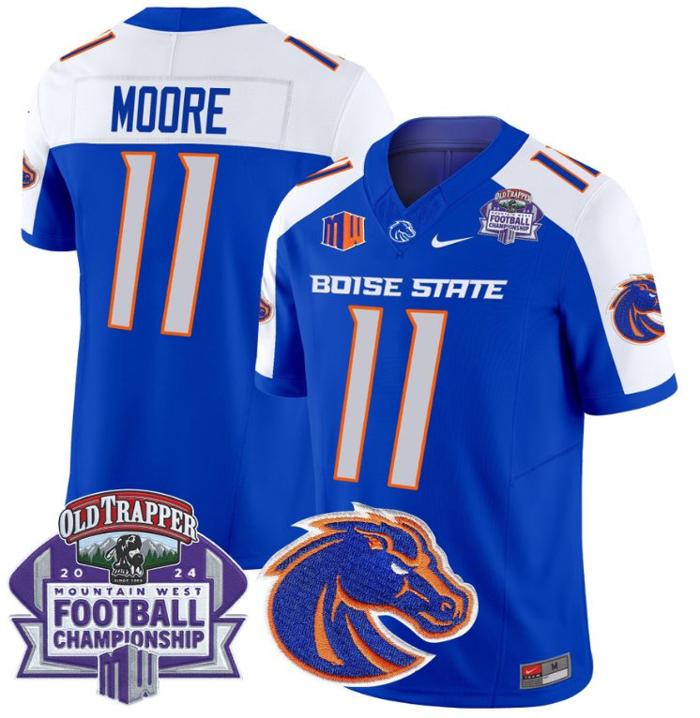 Men's Nike Kellen Moore Jersey #11 Boise State Broncos 2024 Championship Vapor Royal Alternate