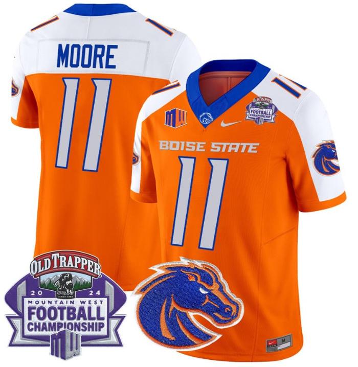 Men's Nike Kellen Moore Jersey #11 Boise State Broncos 2024 Championship Vapor Orange Alternate