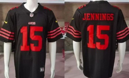 Men's San Francisco 49ers #15 Jauan Jennings Limited Black Vapor Jersey