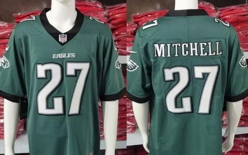 Men's Philadelphia Eagles #27 Quinyon Mitchell Limited Green Vapor Jersey