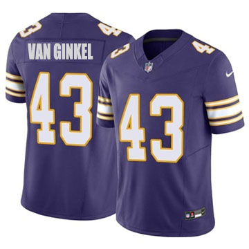 Men's Minnesota Vikings #43 Andrew Van Ginkel Limited Purple Classic FUSE Vapor Jersey