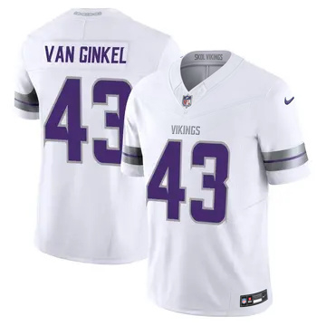 Men's Minnesota Vikings #43 Andrew Van Ginkel Limited White Alternate FUSE Vapor Jersey