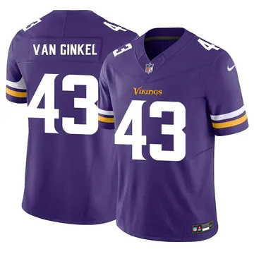 Men's Minnesota Vikings #43 Andrew Van Ginkel Limited Purple FUSE Vapor Jersey
