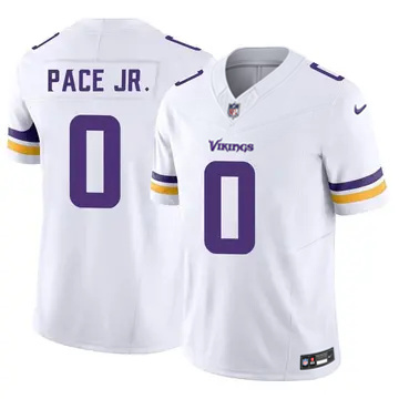 Men's Minnesota Vikings #0 Ivan Pace Jr White Vapor FUSE Limited Stitched Jersey