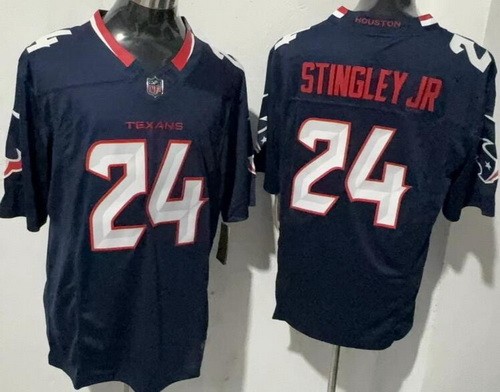 Men's Houston Texans #24 Derek Stingley Jr Limited Navy FUSE Vapor Jersey
