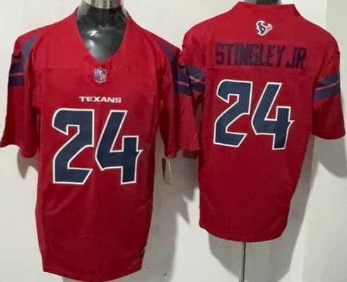Men's Houston Texans #24 Derek Stingley Jr Limited Red FUSE Vapor Jersey