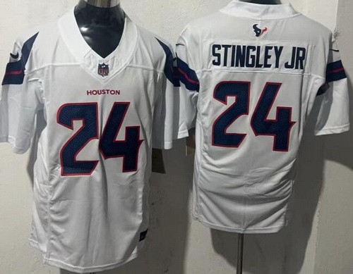 Men's Houston Texans #24 Derek Stingley Jr Limited White FUSE Vapor Jersey
