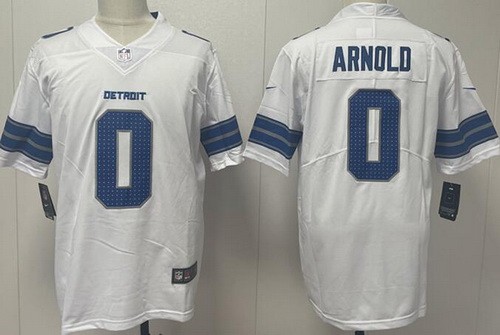 Men's Detroit Lions #0 Terrion Arnold Limited White Vapor Jersey