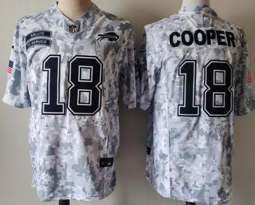 Men's Buffalo Bills #18 Amari Cooper Limited Arctic Camo 2024 Salute to Service Jersey