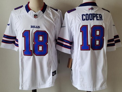 Men's Buffalo Bills #18 Amari Cooper Limited White FUSE Vapor Jersey