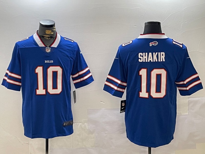 Men's Buffalo Bills #10 Khalil Shakir Royal Vapor Untouchable Limited Stitched Jersey