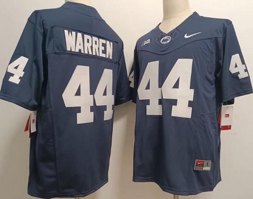 Men's Penn State Nittany Lions #44 Tyler Warren Navy Player Name FUSE Vapor Limited College Football Stitched Jersey