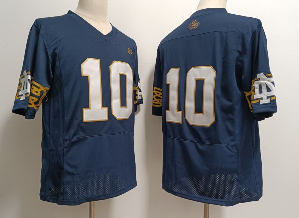 Men's Notre Dame Fighting Irish #10 Sam Hartman Navy Limited Stitched Jersey