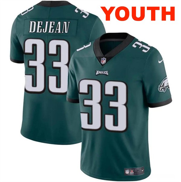 Youth Philadelphia Eagles #33 Cooper DeJean Green 2024 Draft Vapor Untouchable Limited Football Stitched Jersey