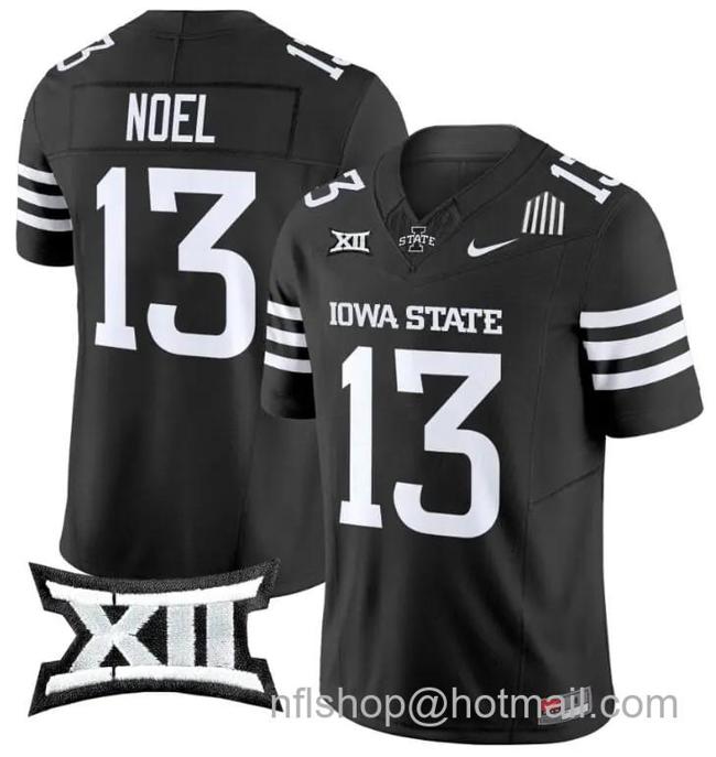 Men's Nike Jaylin Noel Jersey #13 Iowa State Cyclones Vapor Limited College Football Stitched Black