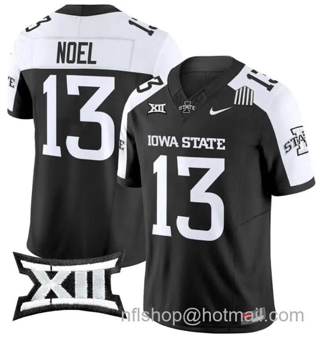 Men's Nike Jaylin Noel Jersey #13 Iowa State Cyclones Vapor Limited College Football Stitched Black Alternate