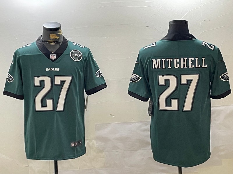 Men's Philadelphia Eagles #27 Quinyon Mitchell Green Vapor Untouchable Limited Stitched Football Jerseys