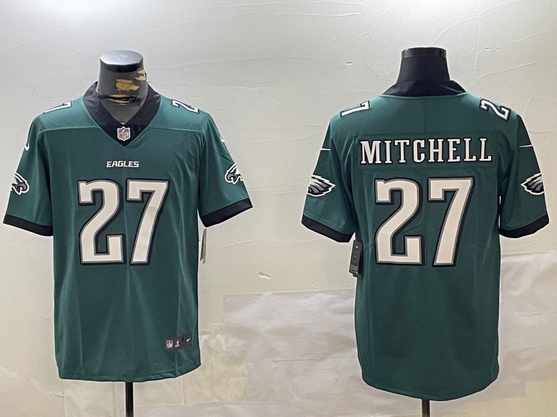 Men's Philadelphia Eagles #27 Quinyon Mitchell Green Vapor Untouchable Limited Stitched Football Jersey