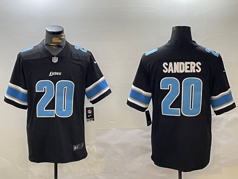 Men's Detroit Lions #20 Barry Sanders Black 2nd Alternate Vapor Limited Nike Stitched NFL Jersey