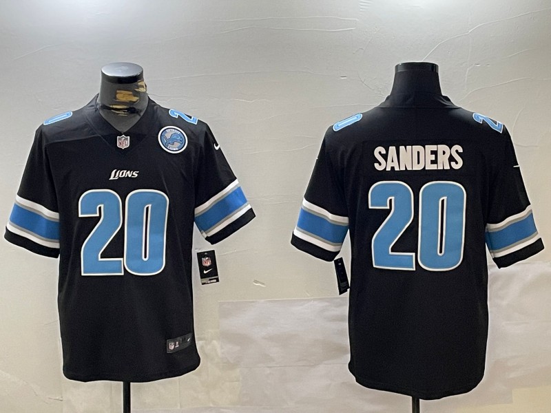 Men's Detroit Lions #20 Barry Sanders Black 2nd Alternate Vapor Limited Nike Stitched NFL Jerseys