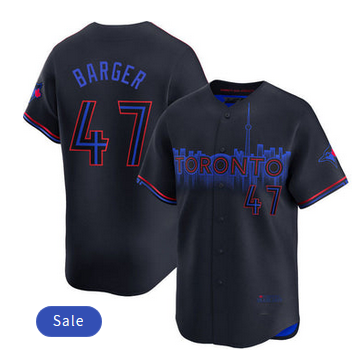 Men's Toronto Blue Jays #47 Addison Barger City Connect Limited Jersey Baseball Jersey Black
