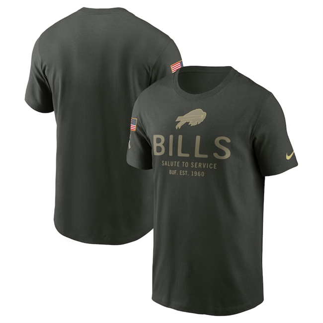 Men's Buffalo Bills Forest Green 2025 Salute to Service Sideline Primary Edge Dri-FIT T-Shirt