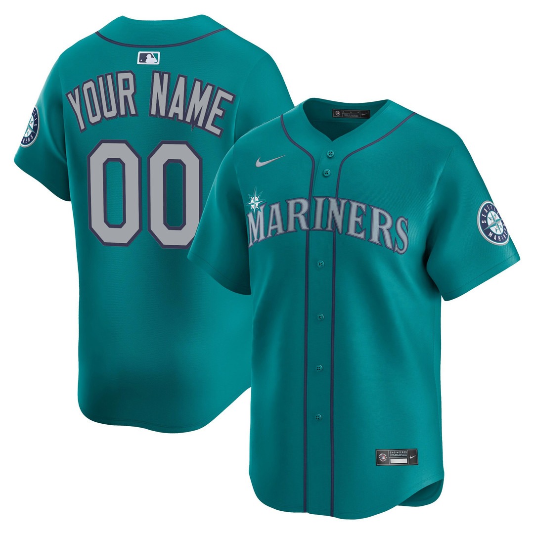 Men's Seattle Mariners Custom Teal 2025 Vapor Premier Limited Stitched Baseball Jersey