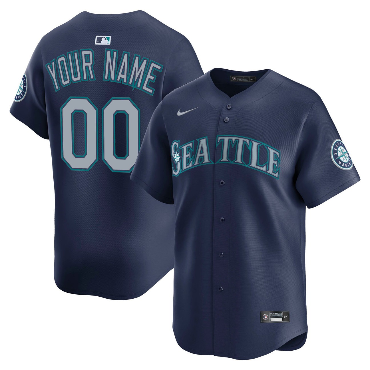 Men's Seattle Mariners Custom Navy 2025 Vapor Premier Limited Stitched Baseball Jersey