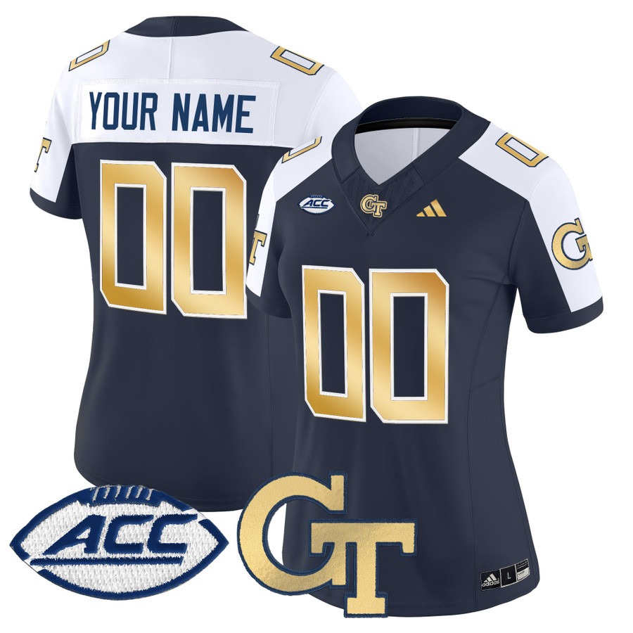 Women's Georgia Tech Yellow Jackets Custom Dark Grey Alternate 2025 Vapor F.U.S.E. Limited Stitched Football Jersey