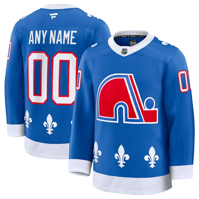 Men's Colorado Avalanche Custom Blue 2025 Alternate Stitched Jersey