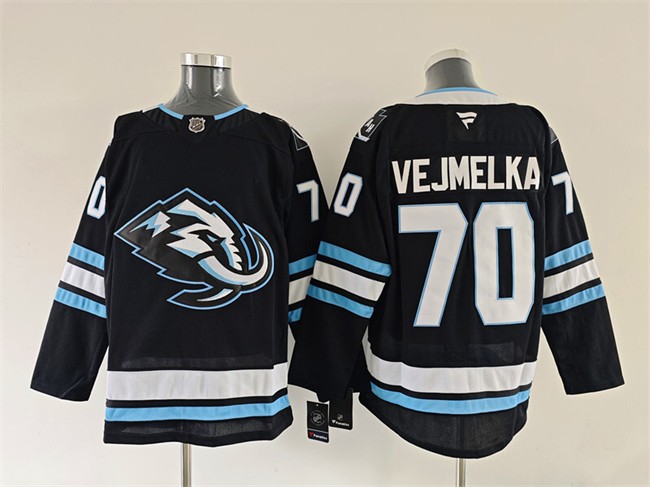 Men's Utah Mammoth #70 Karel Vejmelka Navy 2025 Stitched Hockey Jersey