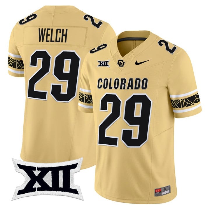 Men's Colorado Buffaloes #29 Micah Welch Gold 2025 Nike F.U.S.E. Vapor Limited V2 Stitched Football Jersey