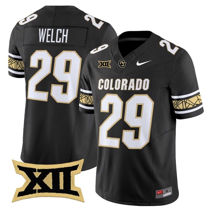 Men's Colorado Buffaloes #29 Micah Welch Black 2025 Nike F.U.S.E. Vapor Limited V2 Stitched Football Jersey