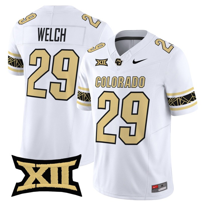 Men's Colorado Buffaloes #29 Micah Welch White 2025 Nike F.U.S.E. Vapor Limited V2 Stitched Football Jersey