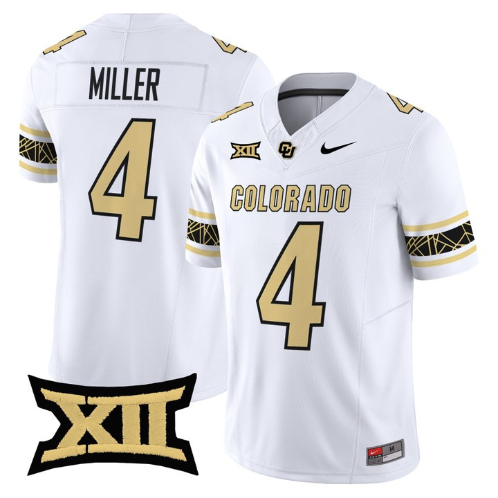 Men's Colorado Buffaloes #4 Omarion Miller White 2025 Nike F.U.S.E. Vapor Limited V2 Stitched Football Jersey