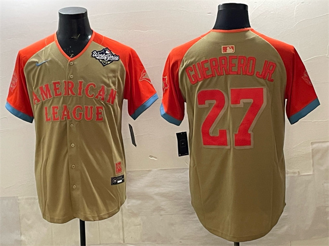 Men's Toronto Blue Jays American League #27 Vladimir Guerrero Jr. Cream All-Star 2025 World Series Limited Stitched Baseball Jersey